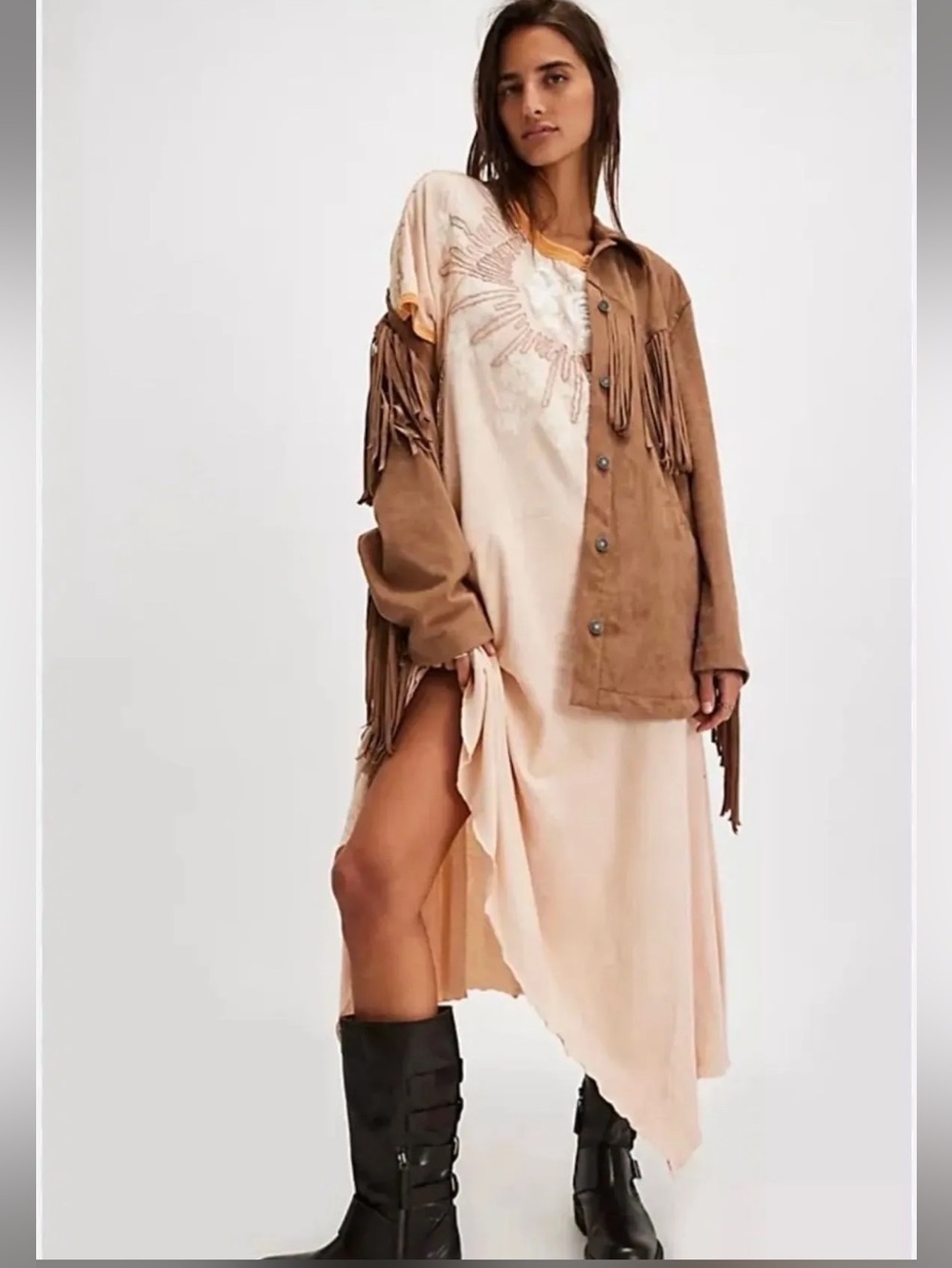 Free People Bali Lone Ranger Knit Maxi Dress NWOT
